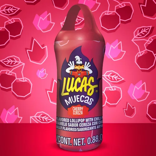 Miniatura 7 de Lucas Muecas - Paleta sabor cereza con chile en polvo, 8.8 onzas, cereza y chile para cestas de Pascua