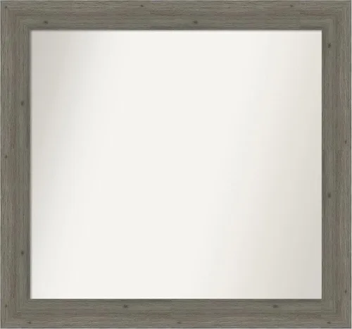 Miniatura 532 de Amanti Art Espejo de pared personalizado no biselado (24.5 x 24.5 pulgadas), marco gris marrón alta, varios tamaños personalizados, espejo de baño