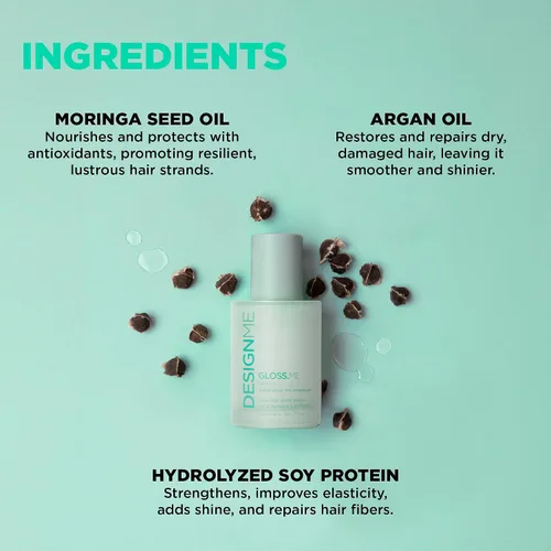 Miniatura 5 de Design.Me GLOSS.ME Hair Oil Anti Frizz Hair Serum for Women Argan Hair Oil Adds Shine, Smoothness, & Hydration Paraben & Sulfate Free Straight