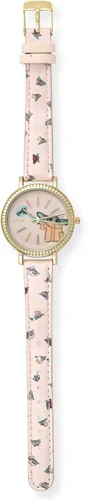 Miniatura 3 de Accutime Lucas Star Wars Mandalorian Baby Yoda Reloj analógico para mujer, piel sintética rosa, reloj analógico femenino (Modelo: MNL5029AZ)