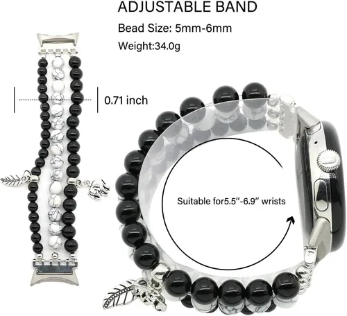 Miniatura 5 de C&L Accessories Compatible con Google Pixel Watch/Pixel Watch 2 Banda/Pixel Watch 3 Banda de 41mm de Pulsera de Gemas Entrelazadas