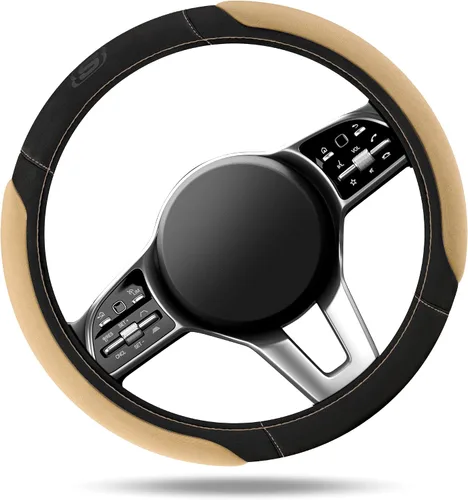 Miniatura 3 de Skechers Funda para volante, funda de espuma viscoelástica para volante de automóvil, de 14.5 a 15 pulgadas, diseño cómodo y antideslizante