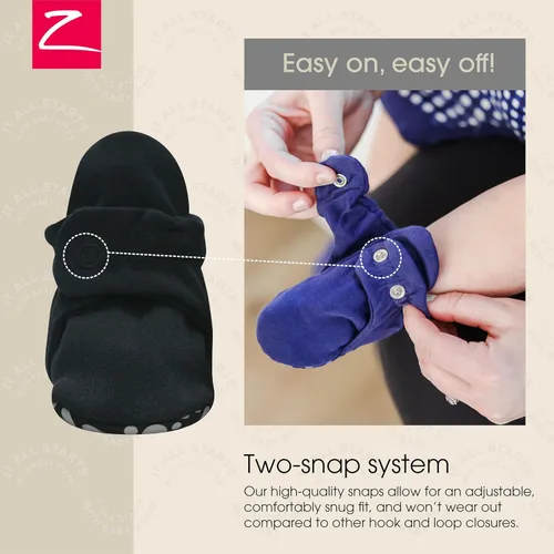 Miniatura 3 de Zutano - Botines de algodón orgánico para bebé, unisex, con suela antideslizante