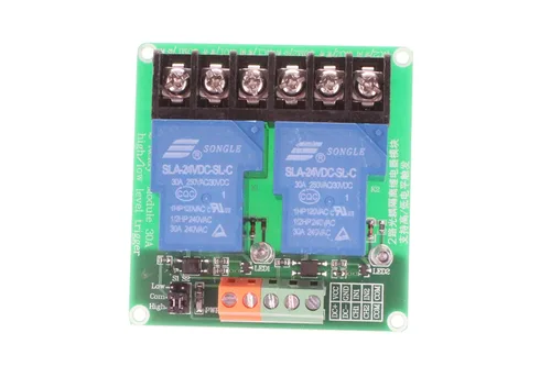 Miniatura 7 de NOYITO Módulo de relé de 2 canales 30A Disparador de nivel alto y bajo con carga de aislamiento optoacoplador DC 30V AC 250V 30A para control