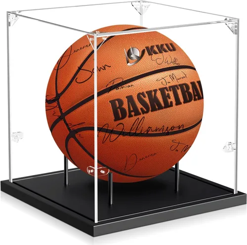 Miniatura 11 de KKU Estuche de exhibición de béisbol, soporte de béisbol para caja de cubo de exhibición de bolas, caja de almacenamiento de béisbol acrílico