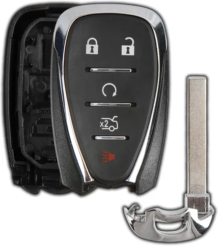 KeylessOption Funda de Reemplazo para Llavero de 2016 2017 2018 2019 2020 Chevrolet Chevy Camaro Cruze Malibu Sonic, 5 Botones HYQ4AA, HYQ4EA, Sin