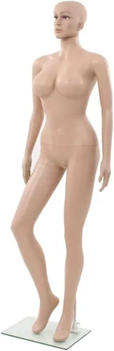 Maniquí de forma de cuerpo de torso ajustable, soporte de trípode para vestido, exhibición de joyas, maniquí femenino sexy con base de vidrio, color