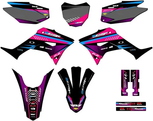 Miniatura 6 de Kit de base gráfica CRF 250 F Surge Black Senge 2019-2025 compatible con Honda