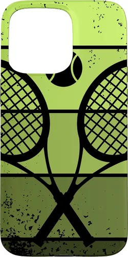 Miniatura 30 de Raqueta de jugador de tenis para iPhone 13 con cancha de pelota de tenis Vintage Retro Case