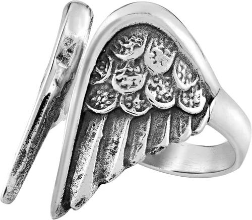 Miniatura 3 de Anillo de plata de ley 925 con diseño de alas de ángel