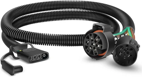 Miniatura 15 de Nilight Kit de arnés de cableado de enchufe de remolque de 7 pines 55243 para lado del vehículo, 7 vías, tipo RV, enchufe USCAR, compatible con Ford