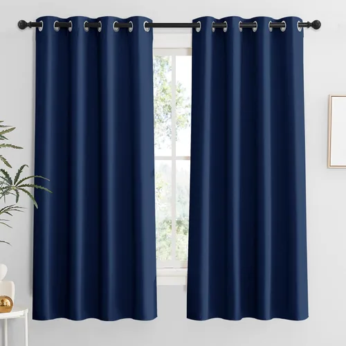 Miniatura 76 de RYB HOME Cortinas opacas de cocina de 36 pulgadas de largo, tratamiento de privacidad para ventanas pequeñas, aislamiento térmico, telón de fondo