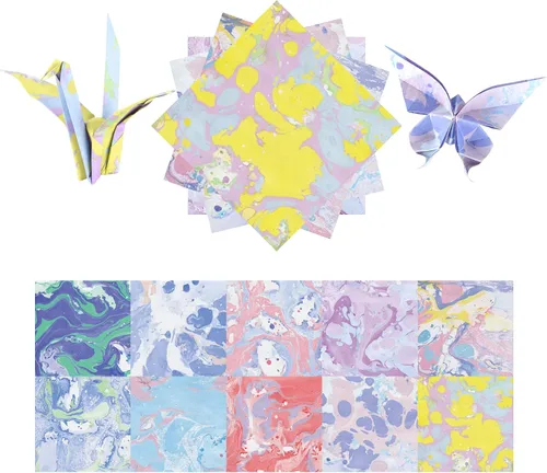 Miniatura 18 de Kit de papel de origami, 100 hojas de 2.47 oz/m², 6 pulgadas, cuadrados, de doble cara, 100 colores sólidos vívidos para manualidades a mano, papel