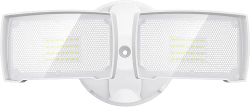Miniatura 9 de Lepower Reflector LED de 3,000 lm para exteriores, de seguridad, controlada por interruptor, de 28 vatios con 2 cabezales ajustables, 5,500 K, Negro