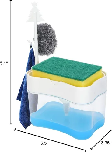 Miniatura 8 de Dispensador de jabón para platos de calidad premium – Cocina de encimera, dispensador de jabón para lavar platos del fregadero de 13 onzas