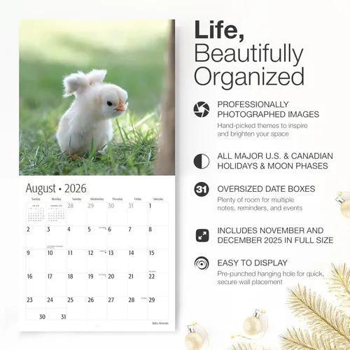Miniatura 2 de RED EMBER Signature - Calendario de pared 2026 de Parques Nacionales de 12 meses 12 x 24 pulgadas abierto Papel grueso y resistente Regalo