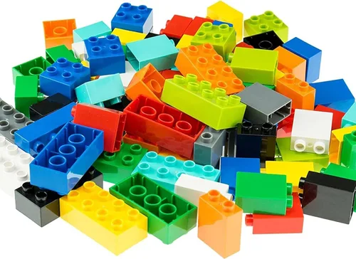 Miniatura 7 de Strictly Briks - Big Briks Set, juego de 108 piezas, 10 colores divertidos, bloques de construcción grandes para edades de 3 años en adelante