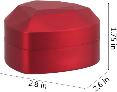 Miniatura 6 de Naimo Caja de anillo de compromiso, aretes, monedas, caja de anillos con luz LED para propuesta, compromiso, regalo de boda (rojo)