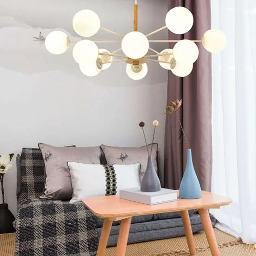 Miniatura 7 de LALAFINA Pantalla creativa G9 para lámpara de techo de 4.72 pulgadas, cubierta de luz de cristal, pantalla colgante para dormitorio, sala de estar