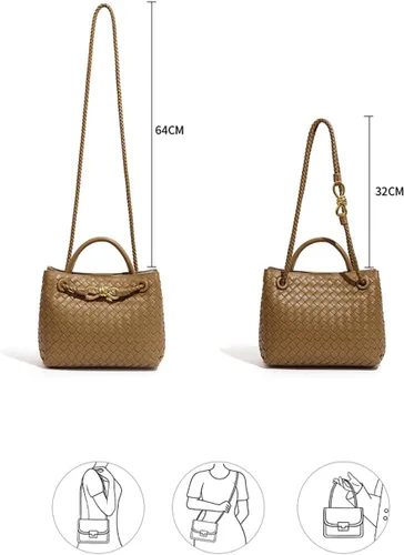 Miniatura 6 de Bolsos Hobo para mujer, bolso de mano tejido, bolso de hombro tejido, bolso cruzado, bolso tejido de moda, bolso de mano 2023