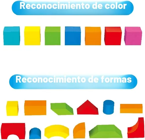 Miniatura 4 de Pairez Toys Bloques de construcción de espuma para niños pequeños de 2 a 4 años, 41 bloques apilables suaves de EVA, juego de juguetes de espuma
