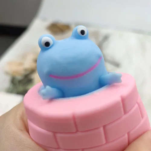 Miniatura 3 de Juguetes para ansiedad, juguetes estrujables, juguete para aliviar el estrés y la ansiedad y la ansiedad con forma de rana, juguetes para apretar