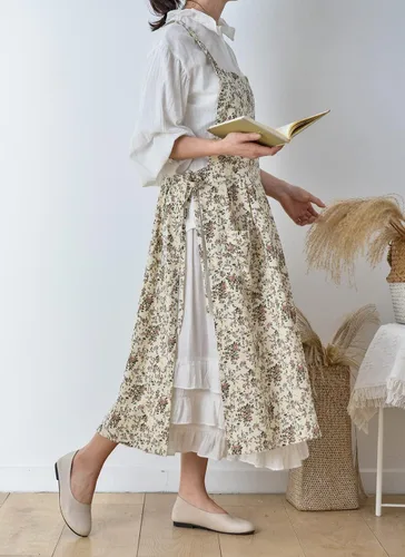 Miniatura 4 de Delantales para mujer, lindo delantal de talla grande con bolsillos, cocina, cocina, Navidad
