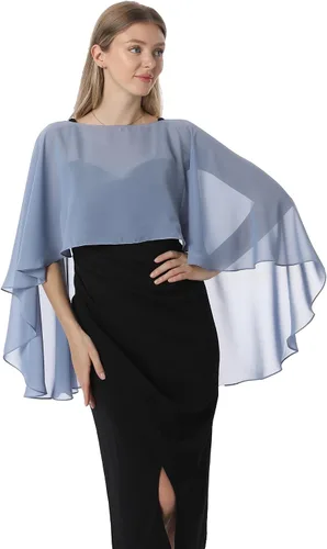 Miniatura 3 de Capelets para mujer, chales de gasa y envolturas para vestido de noche, capas de boda