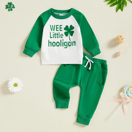 Miniatura 270 de Adobabirl Conjunto de sudadera y pantalones de Halloween para bebé, sudadera y pantalones con parche de calabaza para Halloween, otoño, ropa de bebé