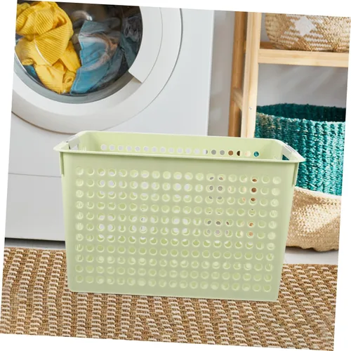 Miniatura 7 de Cesta de lavandería de plástico de gran capacidad, asa organizadora de ropa sucia y artículos diversos, para uso en casa, oficina o escuela