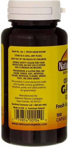 Miniatura 2 de Nature's Blend Cápsulas de ajo inodoro, 1250 mg, 100 unidades (1 paquete)