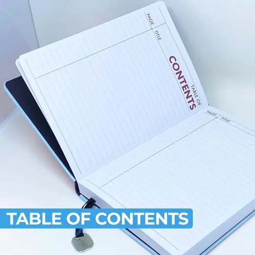 Miniatura 7 de LeStallion Cuaderno de tapa dura azul claro – Diario rayado A5 para escribir – 100GSM Tapa dura azul claro diario para mujeres / hombres