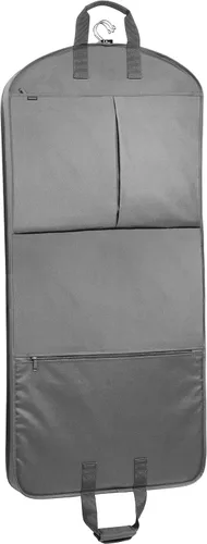 Miniatura 2 de WallyBags Bolsa de viaje de lujo de 52 pulgadas con dos bolsillos, perfecta para vestidos, trajes, hombres y mujeres, Gris, Bolsa de ropa de viaje