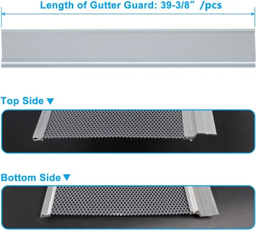 Miniatura 2 de Air Jade Gutter Guard - Aguja y filtro de hojas de malla de acero inoxidable recubierto superfino de 5 pulgadas, bricolaje y modificación para un