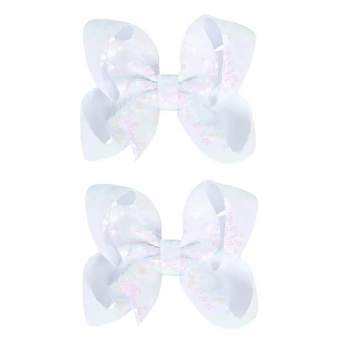 Miniatura 17 de 2 horquillas encantadoras de 5 pulgadas con lazo de hada: pinza de lentejuelas multicolor para niños y adolescentes (negro)
