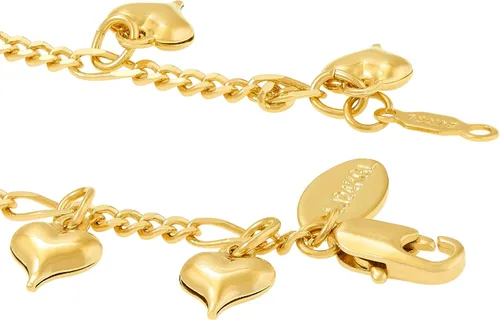 Miniatura 5 de LIFETIME JEWELRY Tobillera colgante de corazones para mujeres y adolescentes, chapada en oro de 24 quilates, Metal