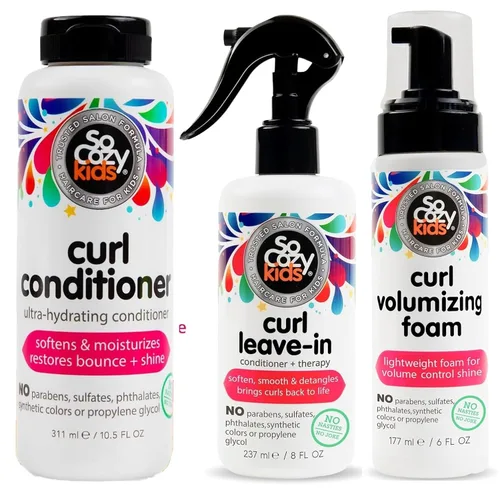 SoCozy - Espuma voluminizadora, acondicionador sin enjuague con aceite de oliva y vitamina B5 (guisante dulce) y acondicionador suavizante de 10.5