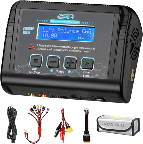 LiPo Cargador RC Balance Cargador de batería rápido Descargador 150W 10A AC/DC Cargadores de batería para 1-6S Life Li-ion LiHV NiCd NiMH PB