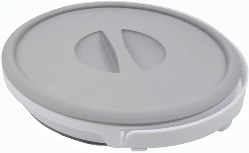 Miniatura 4 de SAMMART Cubo de plástico plegable de 5.5 L (1.4 galones) con tapa, bañera redonda plegable con tapa, cubo de agua portátil para pesca, maceta