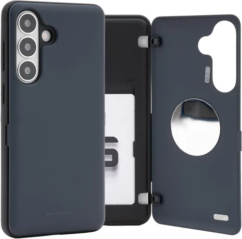 Miniatura 76 de GOOSPERY Funda tipo cartera para Samsung Galaxy S22 Ultra, [tarjetero] parachoques magnético de puerta con cierre automático, cubierta protectora