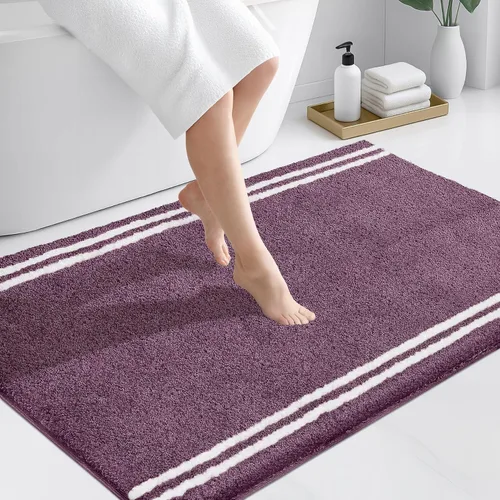 Miniatura 46 de PURRUGS Alfombra de baño antideslizante, lavable a máquina, 20 x 24 pulgadas, en forma de U, súper absorbente y de secado rápido, tapete de baño