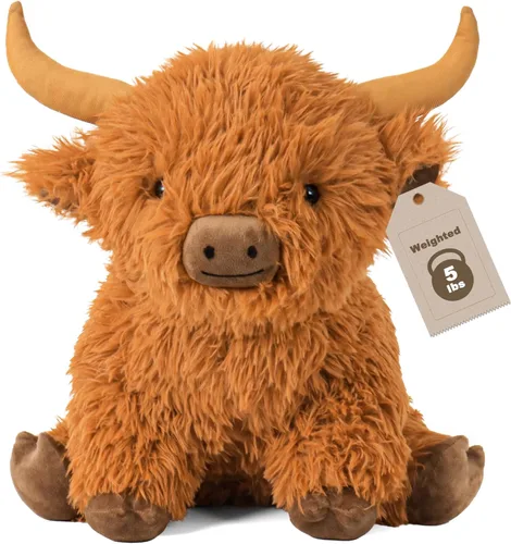 Miniatura 11 de Wepop Animales de Peluche con Peso de 5 Libras, Peluche de Gato Grande de 24 Pulgadas con Peso, Almohadas de Peluche para Abrazos, Regalos