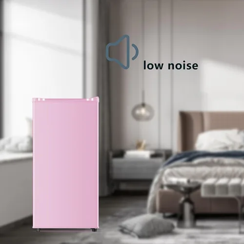 Miniatura 6 de Saeoola - Mini refrigerador con congelador, puerta única de 3.1 pies cúbicos, mini refrigerador compacto, luz LED, termostato ajustable, estantes