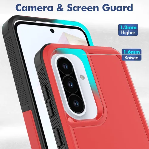 Miniatura 50 de Jeylly Compatible con Samsung Galaxy A22 5G Funda, Funda Samsung A22 5G con 2pcs protectores de pantalla de vidrio templado
