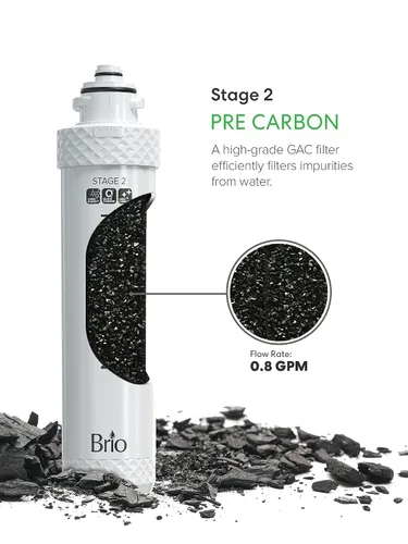 Miniatura 3 de Brio Cartucho de filtro de enfriador de agua de cambio rápido, etapa 2 precarbono - para Brio 300 y 500 Series, CLPOU520UVF4