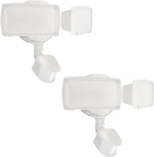 Miniatura 8 de UME - Luz LED de 19 W con sensor de movimiento para inundación al aire libre, 2 cabezales ajustables, 2000 lm, 5000 K, impermeable IP65, luz de Negro