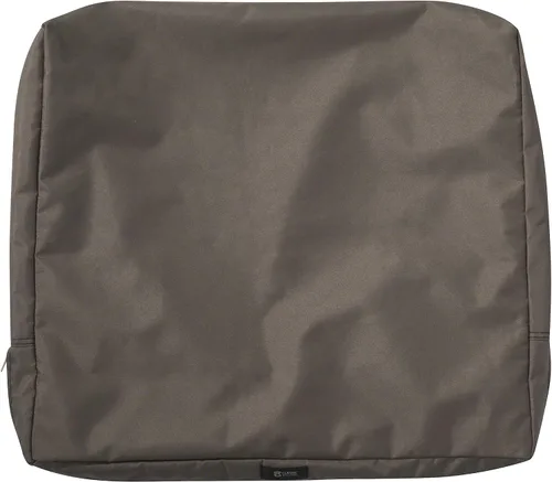 Classic Accessories Ravenna - Funda resistente al agua para cojín de banco o sofá biplaza de patio, 42 x 18 x 3 pulgadas, color gris topo oscuro