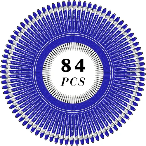 Miniatura 47 de Bolígrafos personalizados a granel con punta de lápiz capacitivo, 12 bolígrafos personalizados con logotipo de mensaje con nombre, bolígrafos