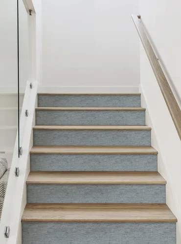 Miniatura 7 de Canvas Look - Tiras elevadoras para escaleras (6 unidades, 48 pulgadas de ancho x 7 pulgadas de alto, gris claro)