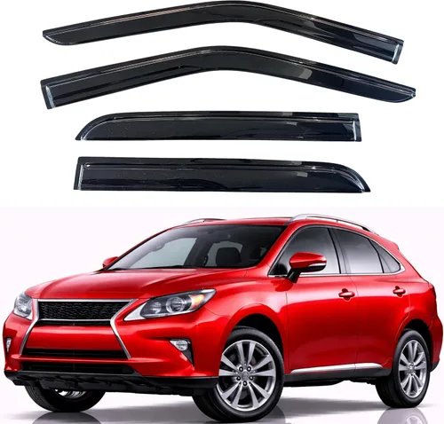 Miniatura 51 de KPY Visor de ventana compatible con Hyundai Tucson 2021-2025, 4 piezas de deflector de ventilación para ventana lateral, estilo Mugen, protector